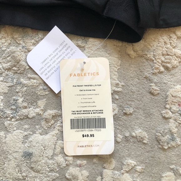 🆕Fabletics Pia Front Twisted Long Sleeve Top NWT - Picture 2 of 7
